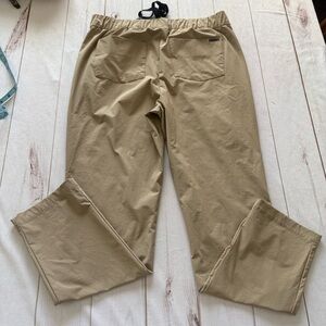 Figs Scrub Drawstring Trousers Womens Size L Tan Workwear Nurse Medical Dentist
